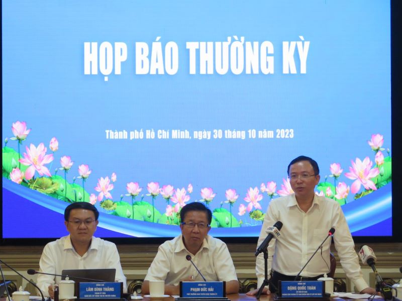 Văn phòng UBND TP họp báo thường kỳ kinh tế - xã hội tháng 10 năm 2023